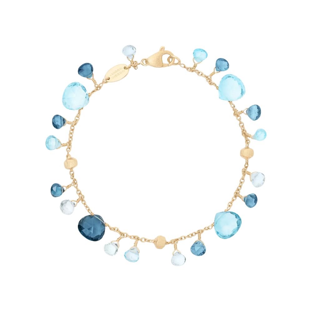 Marco Bicego Paradise Collection 18k Yellow Gold Mixed Topaz Single-Strand Bracelet